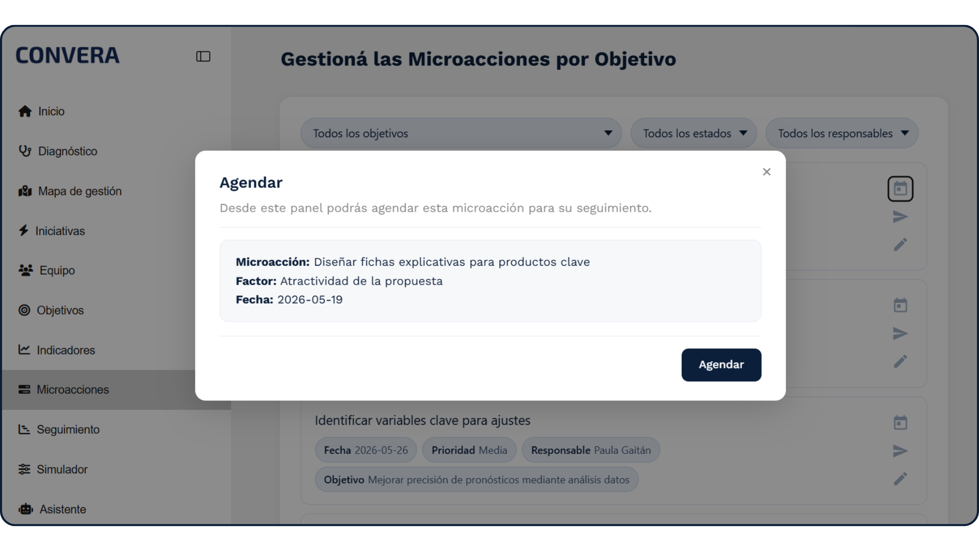 Asignación por responsable