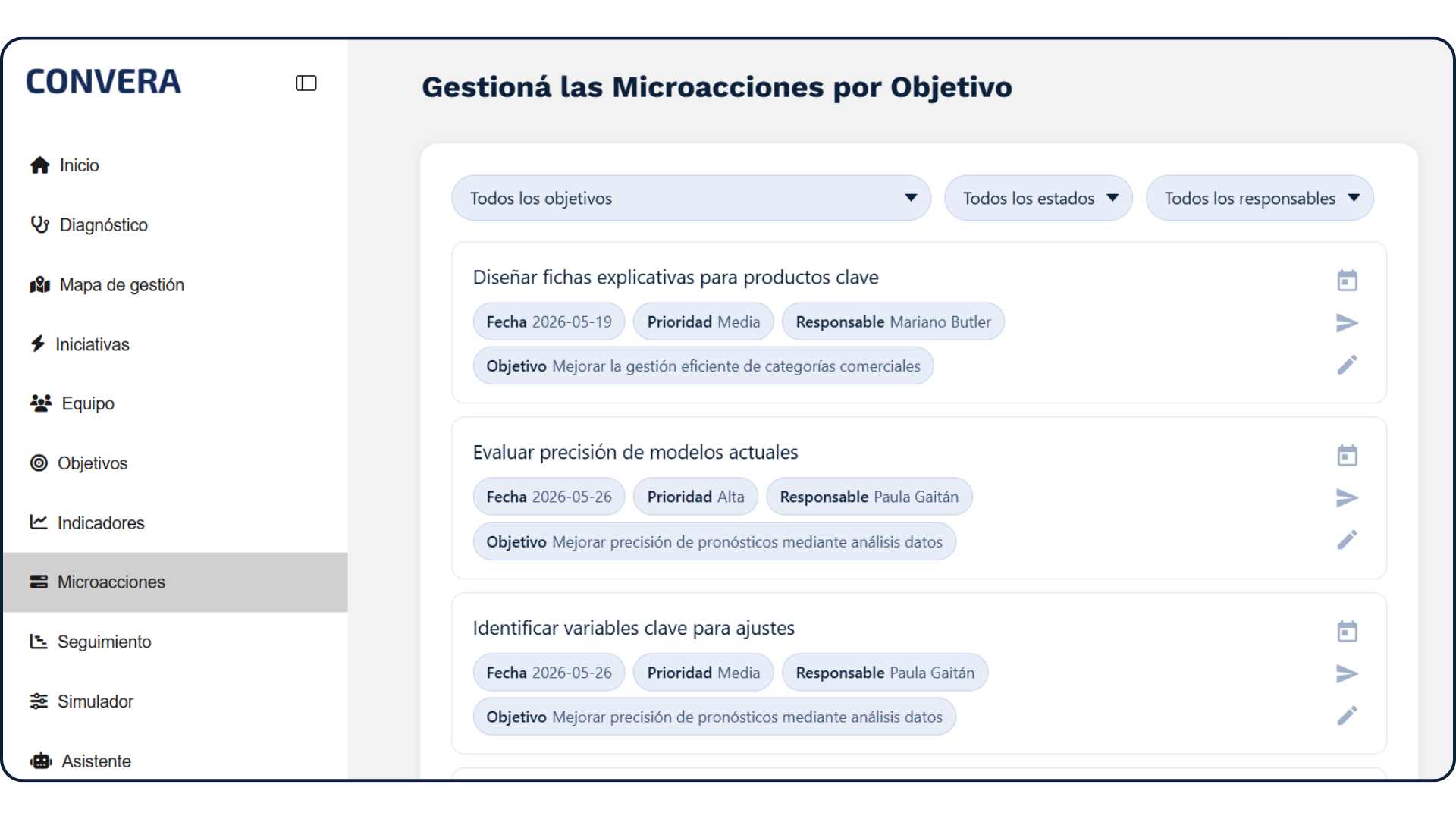 Lista de microacciones